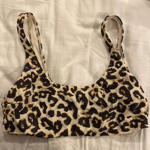 Abercrombie and Fitch leopard bathing suit top